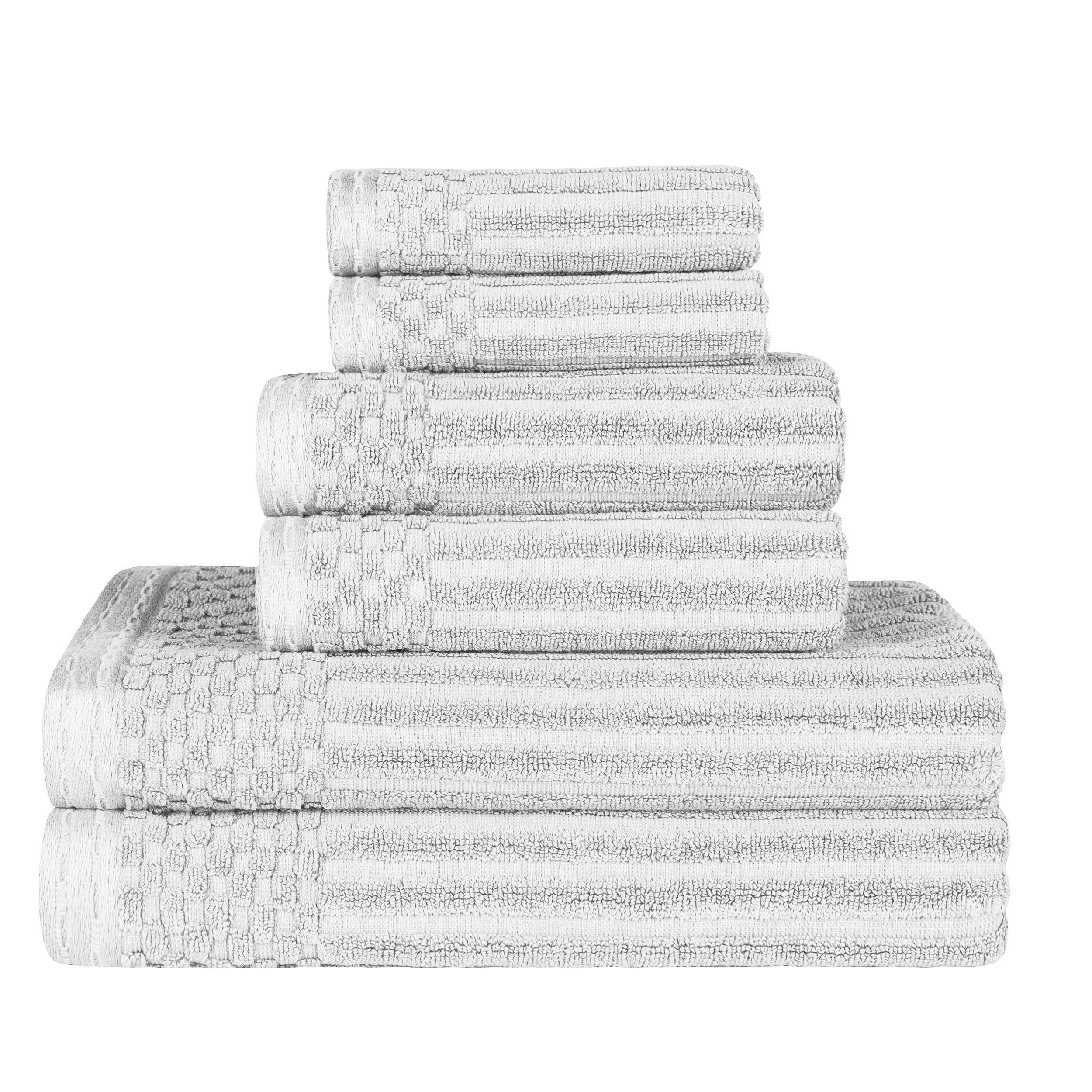 Towel Set 6 PC Set 100 Cotton 600 GSM 2 Bath 2 hand 2 wash Towels eBay